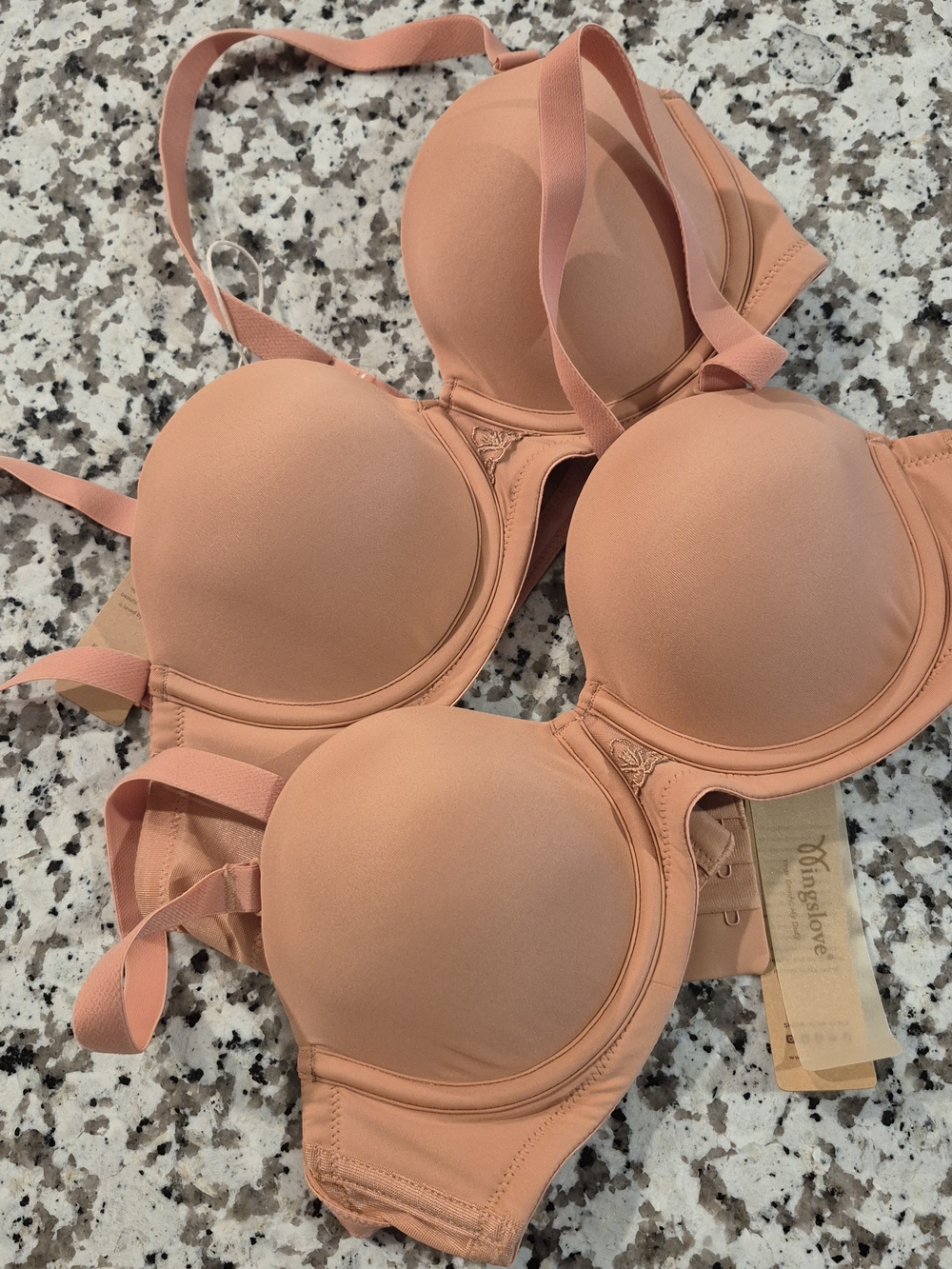 WingsLove 36A Set 2Pack NWT Nude Convertible 12 Way Strapless Multiway TShirt